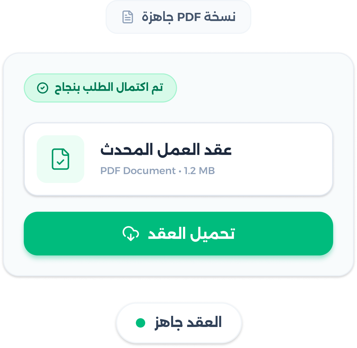 إستلام العقد